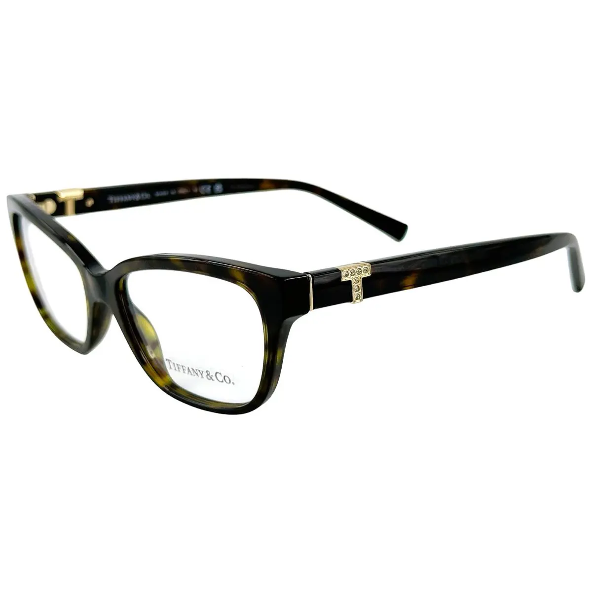Tiffany Co TF2233 B Womens Plastic Eyeglass Frame 8015 Havana 52-16 w Case