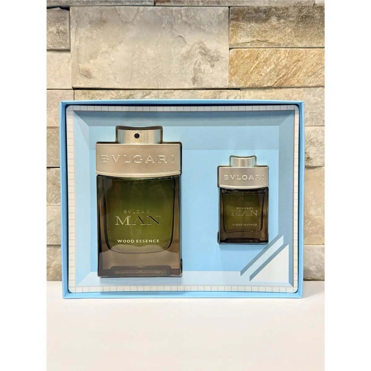 Bvlgari Man Wood Essence 3.4 oz + 15 ML Edp Eau De Parfum Spray Set