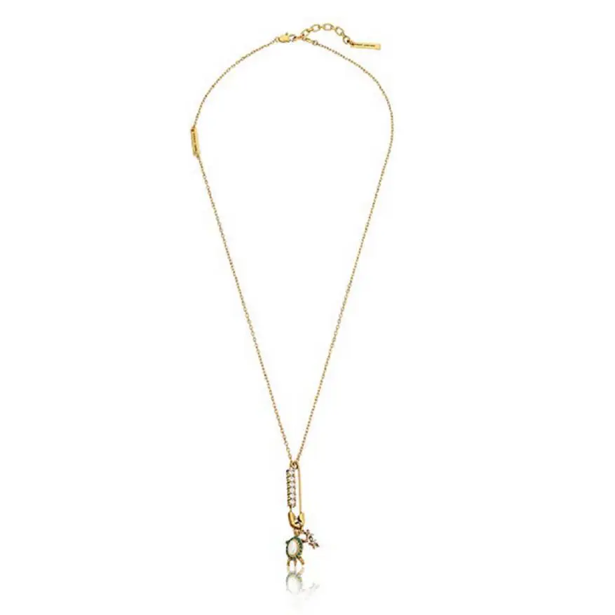Marc Jacobs Safety Turtle Charm Pendant Necklace 24 + 2 Extender