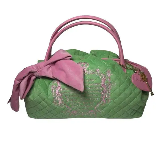Juicy Couture Juicy Tale Bowler Satchel Bag Retro Green
