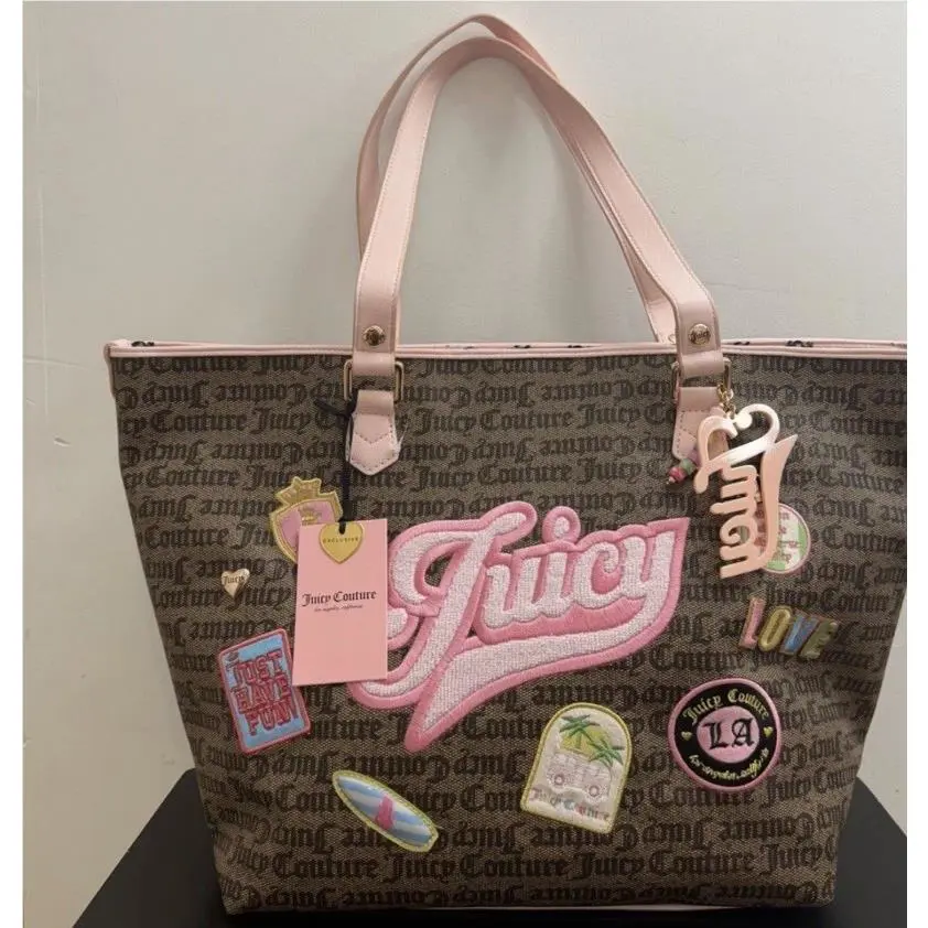 Juicy Couture Exclusive Taupe Dark Brown Juicy Run The World Tote Bag