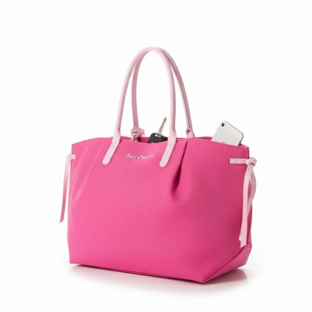Juicy Couture Stories Y2K Pink Tote Shopping Shoulder Bag Naughties Mean Girls