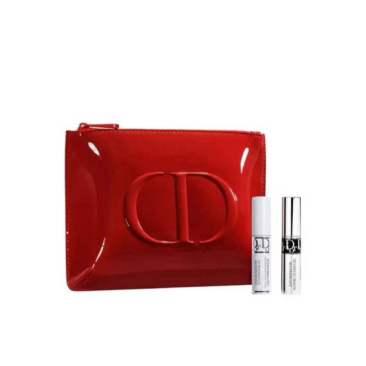 Christian  3pc: Mascara Mini Lash 4D Miximizer Mini Patent Red Clutch Smal by Dior