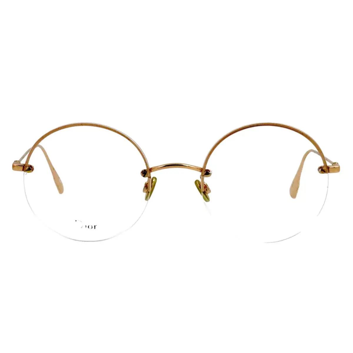 Christian Dior Stellaire O12 Ddb 54mm Rose Gold Round Eyeglasses Frame Italy - Frame: Rose Gold