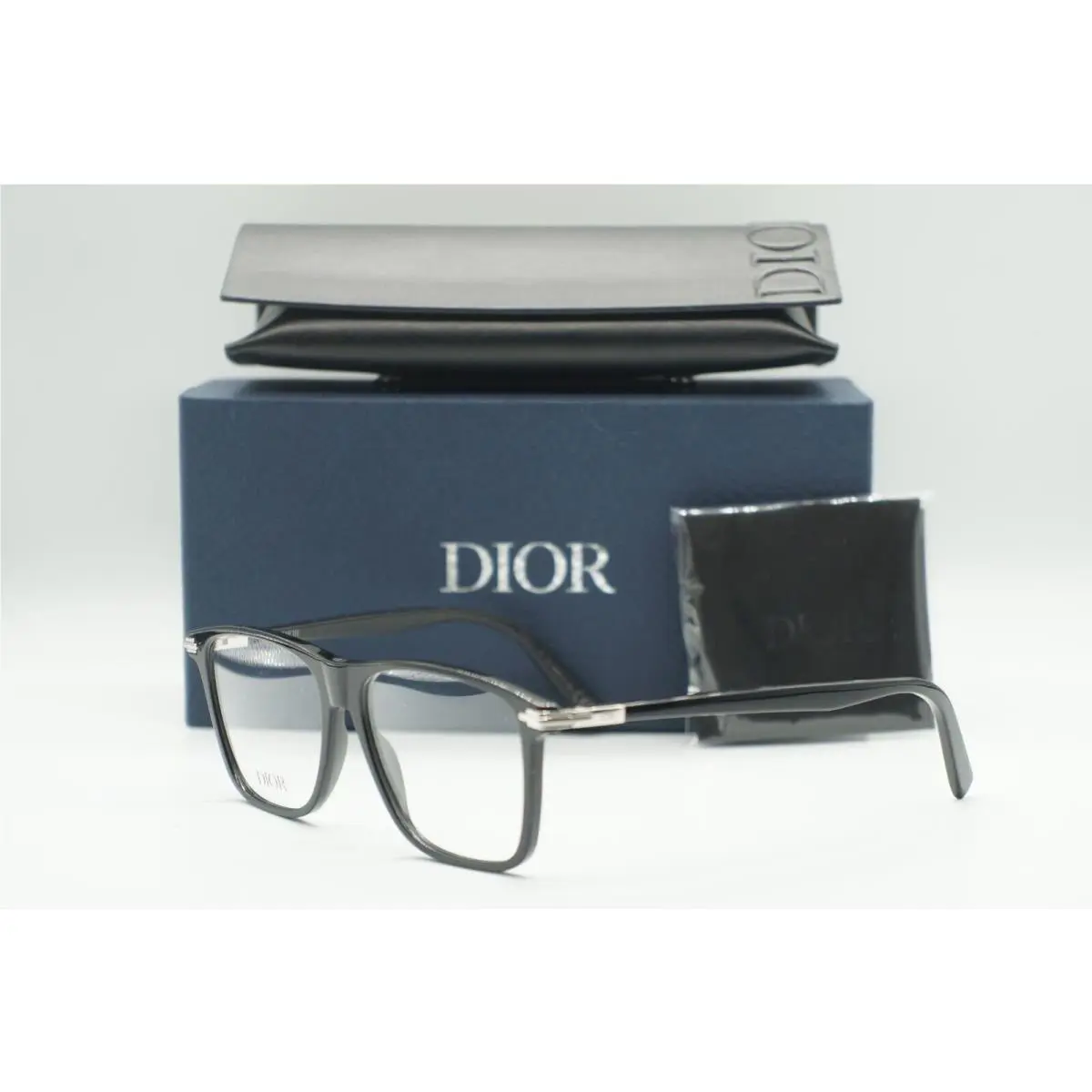 Christian blacksuito S18I 1000 Shiny Black Eyeglasses 55-15 by Dior