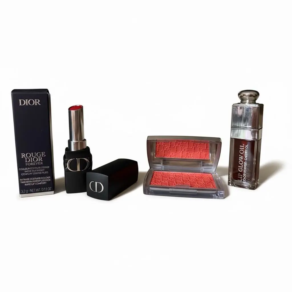 999 Lipstick Cherry Blush Lip Glow Oil Set by Dior