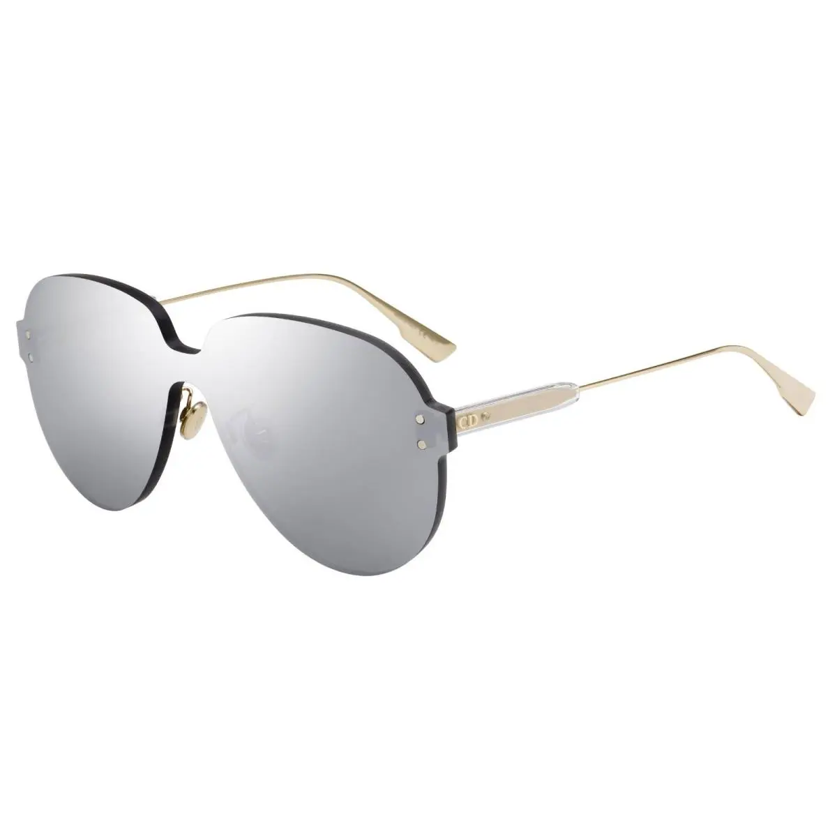 Christian  DIORCOLORQUAKE3 YB7/T4 Gold w Silver Mirror Lens Sunglasses Italy by Dior