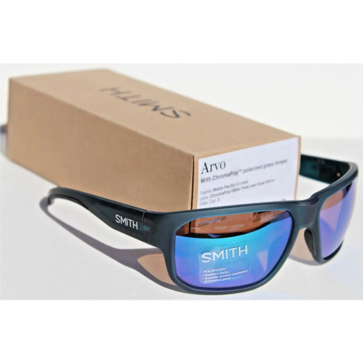 Smith Optics Arvo Polarized Sunglasses Pacific Crystal/glass Opal Mirror
