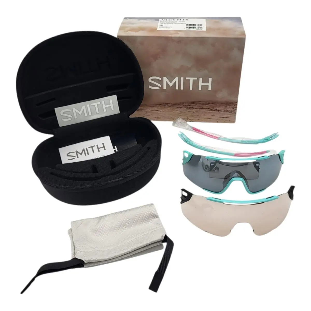 Smith Attack Mag Mtb Mens Chromapop Mirrorlenses Sunglasses Matte Iceberg