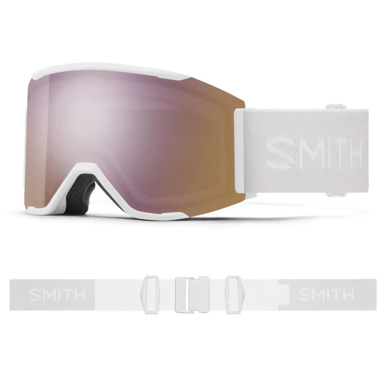 Smith M00757 Squad Mag Low Bridge Fit Goggles White Vapor
