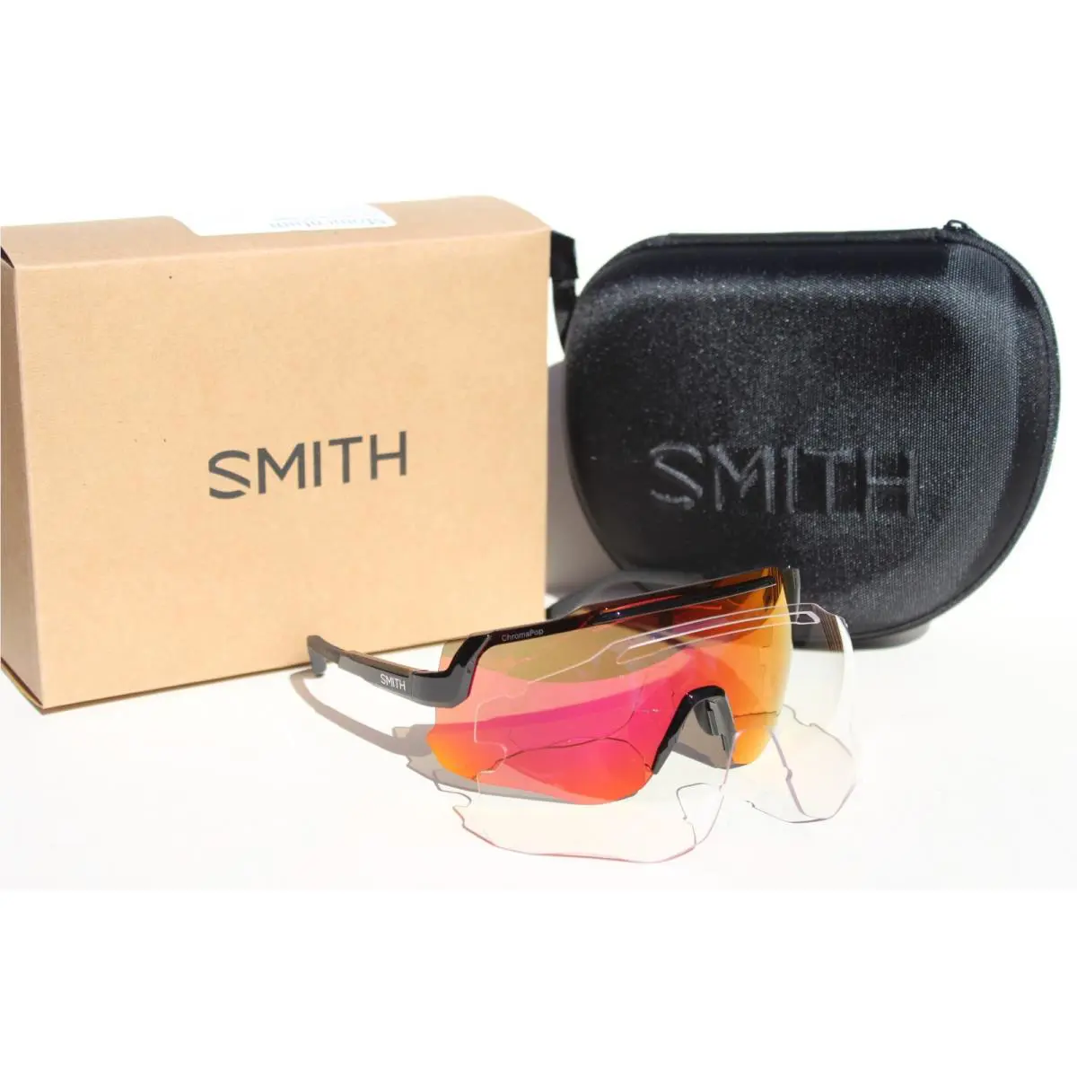 Smith Optics Momentum Sunglasses Black/chromapop Red Interchangeable
