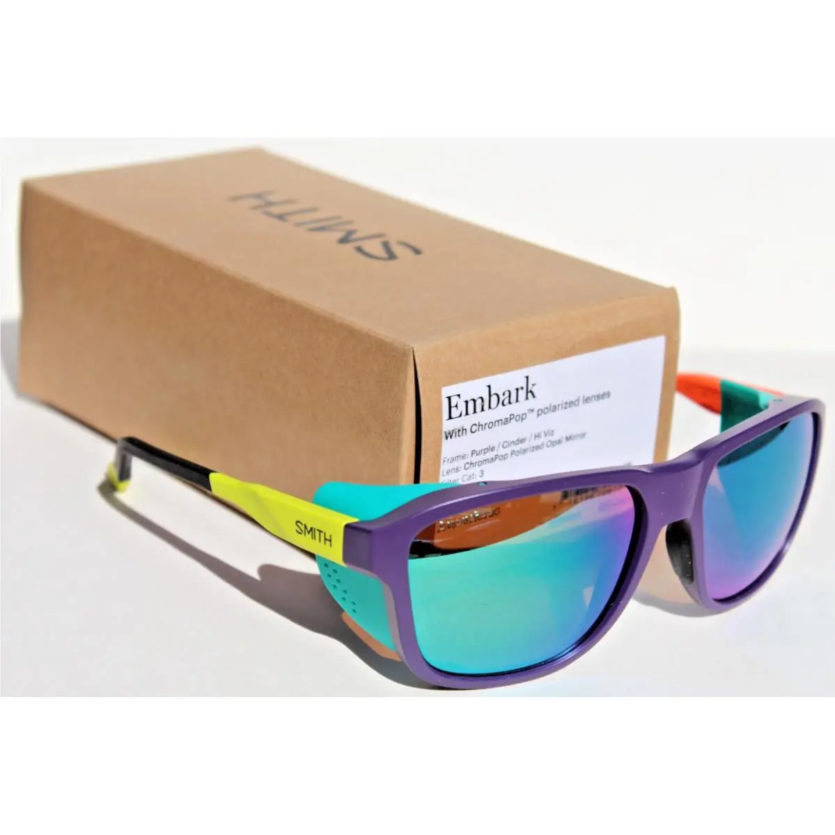 Smith Optics Embark Glacier Sunglasses Purple Cinder Hi Viz/chromapop Opal