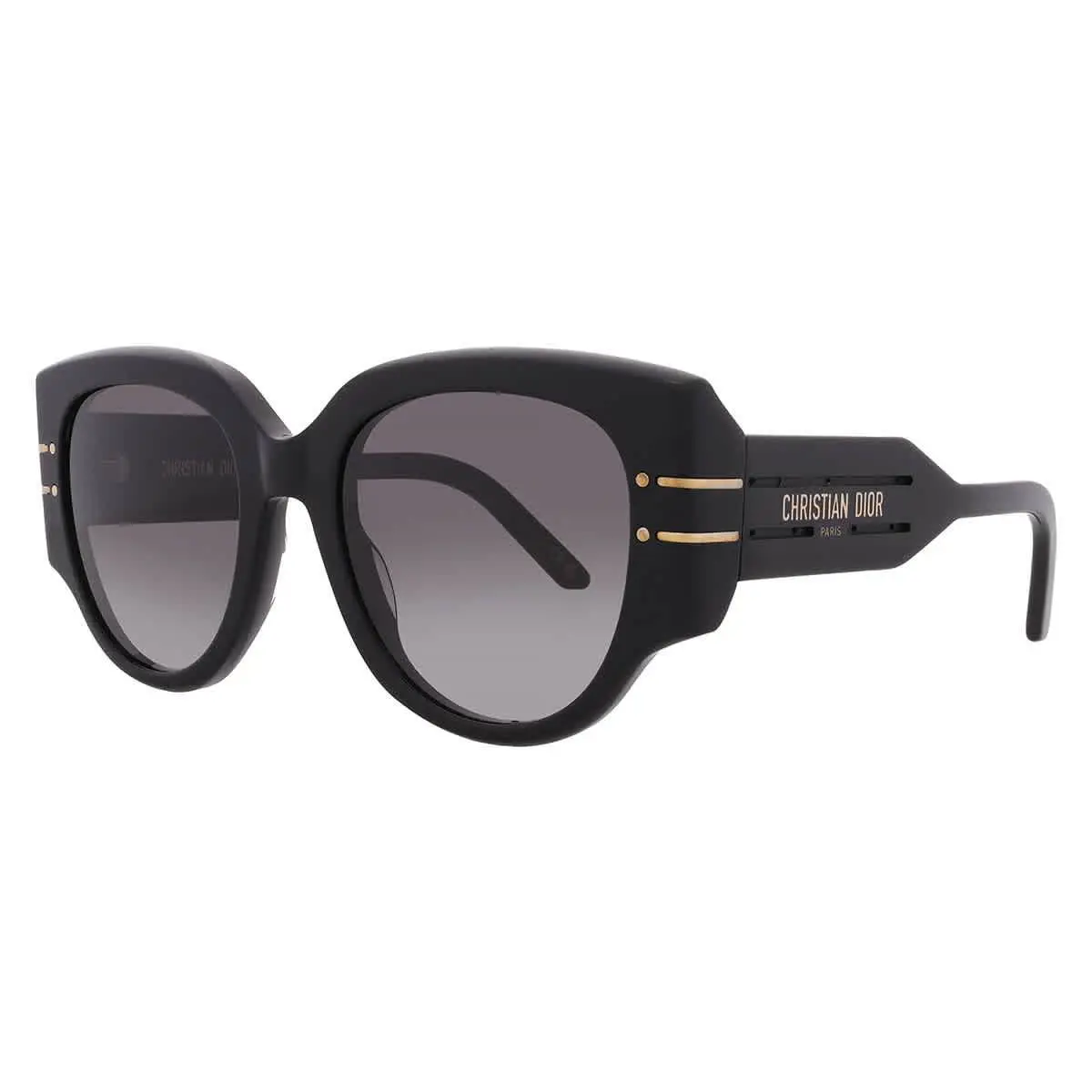 Dior Diorsignature R2I Smoke Gradient Butterfly Ladies Sunglasses CD40187I 01B - Black, Frame: Black, Lens: Grey