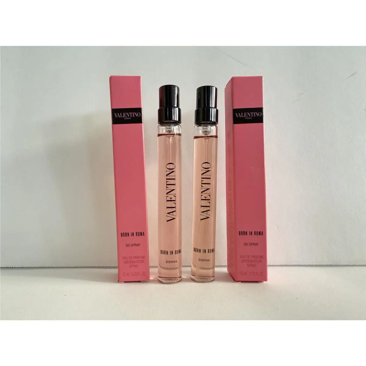 2 Valentino Donna Born In Roma Edp Purse Travel Spray 0.33oz Women’s