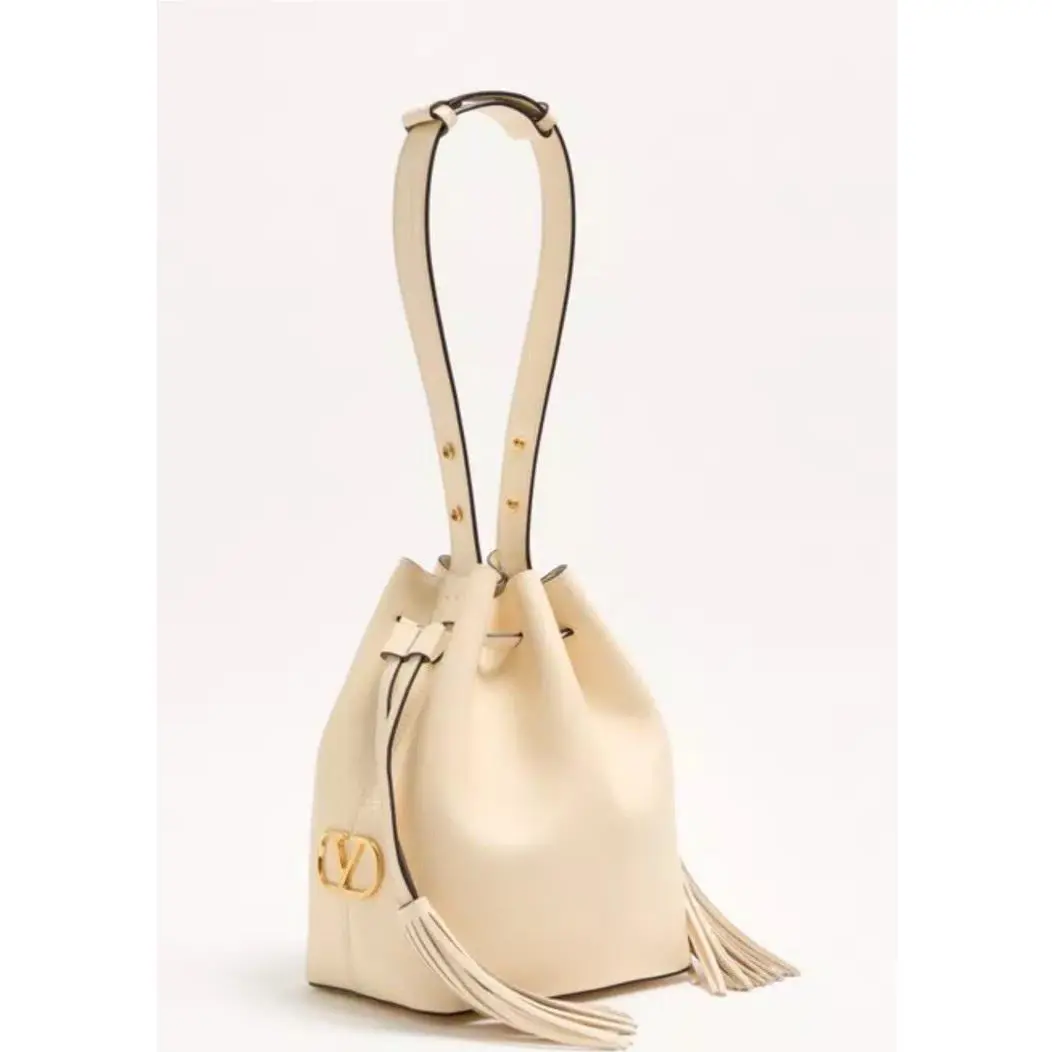 Valentino Vlogo Leather Bucket Bag Women`s Butter