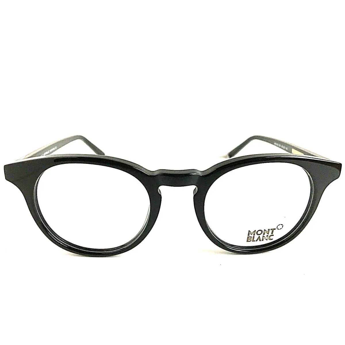 Montblanc MB 54201 47-20-145 Black Round Rx Men`s Eyeglasses Frame Italy