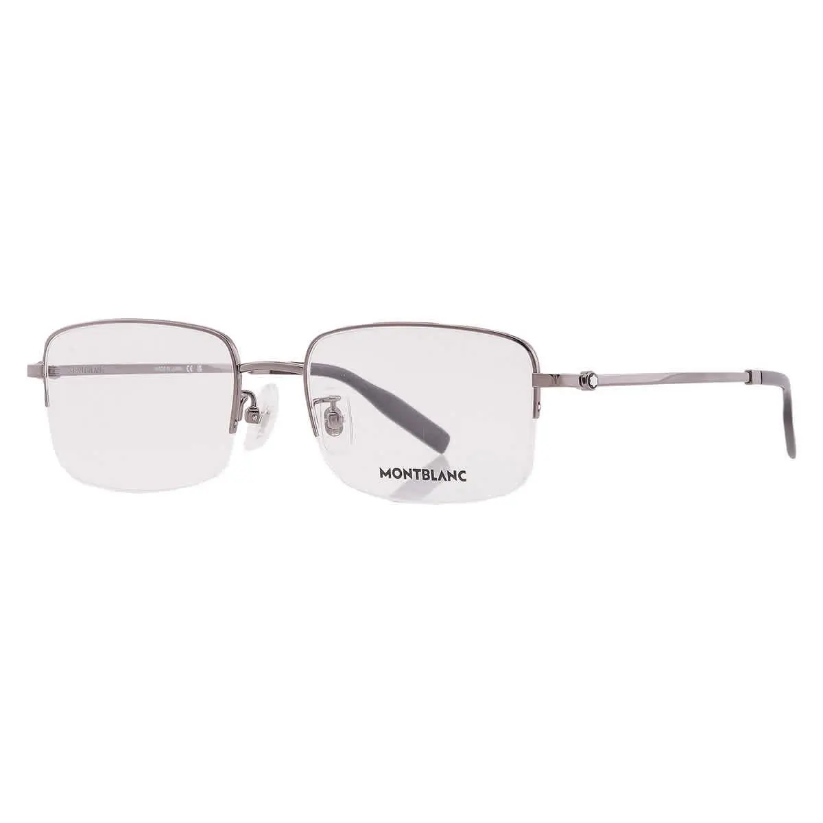 Montblanc Demo Rectangular Titanium Men`s Eyeglasses MB0313OA 003 54