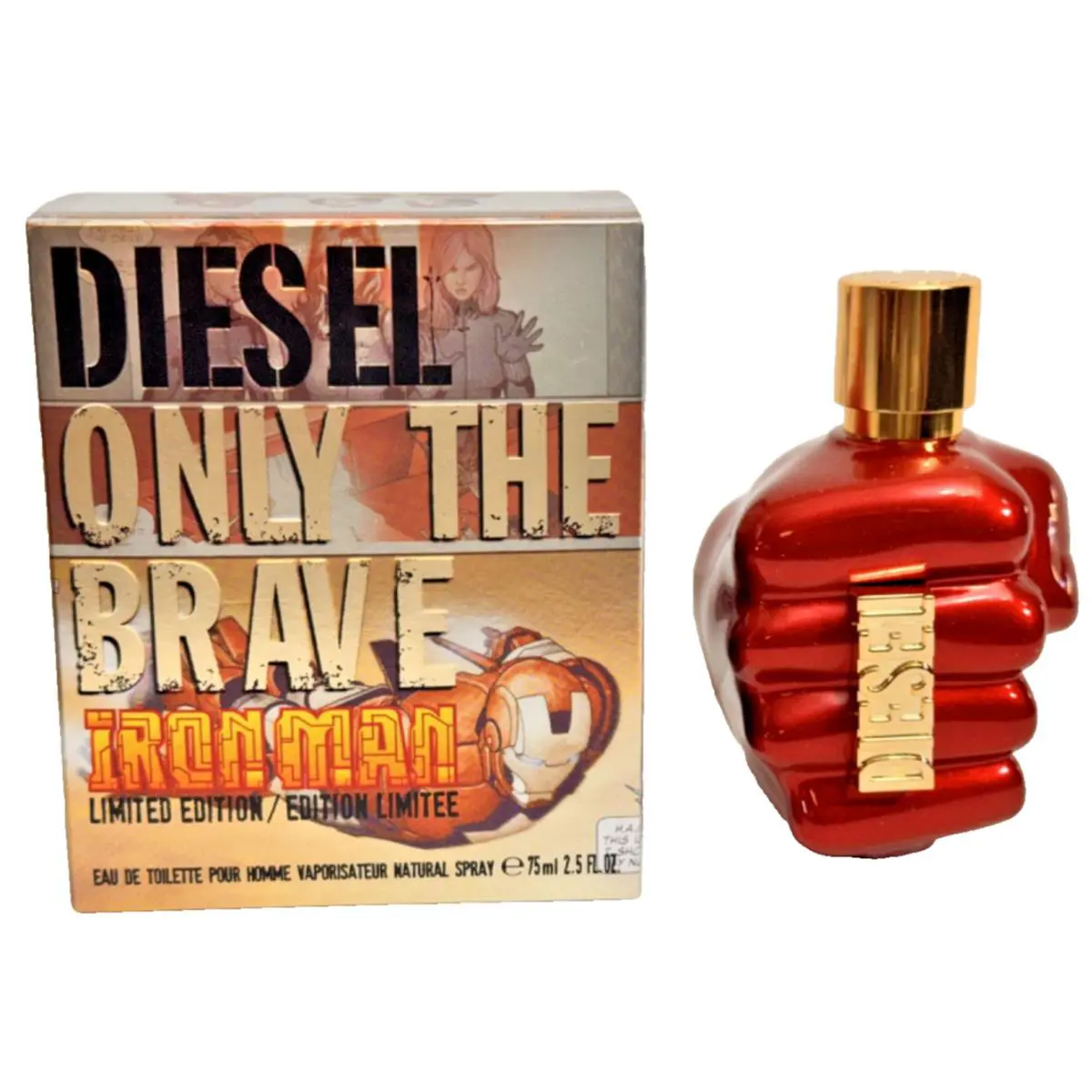 Diesel Only The Brave Iron Man Men Cologne Edt Spray 2.5oz ´ 75ml Niob as Pic