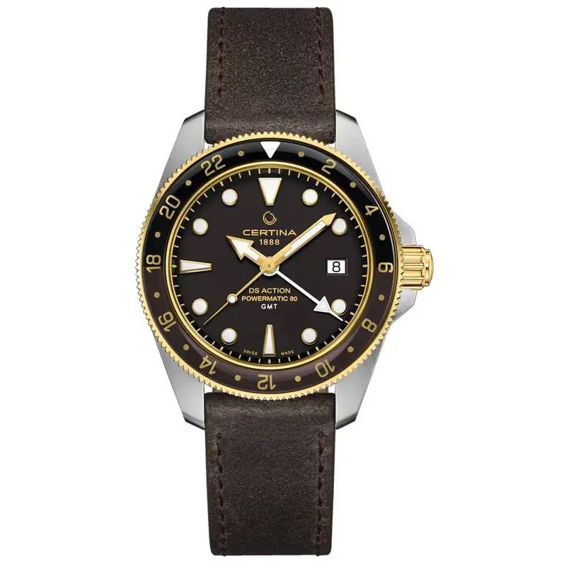 DS Action Gmt Powermatic 80 41mm Black Dial Men`s Watch C0329292605100 by Certina