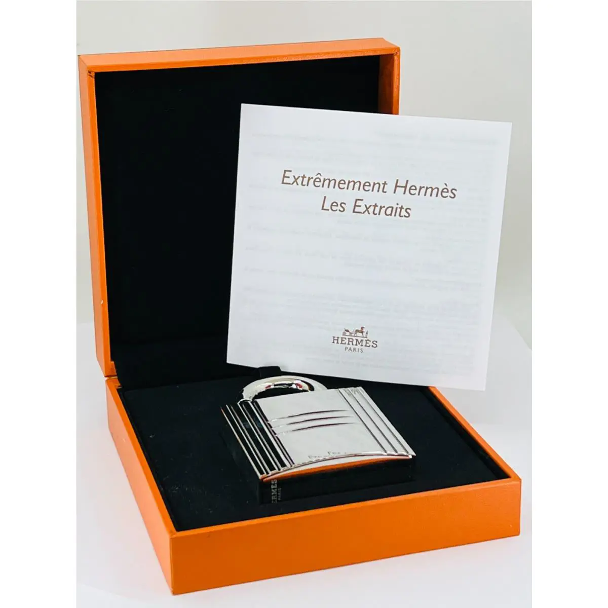 Hermès Extrêmement Hermès Les Extraits Refillable Lock Case No Perfume Rare