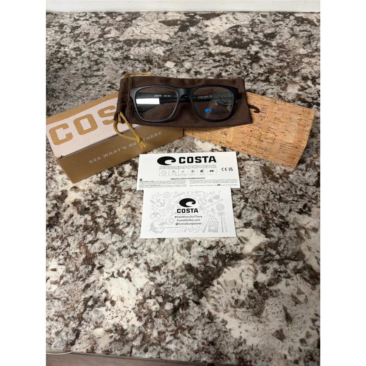 Costa Del Mar Eyeglasses Matte Black 06A8024