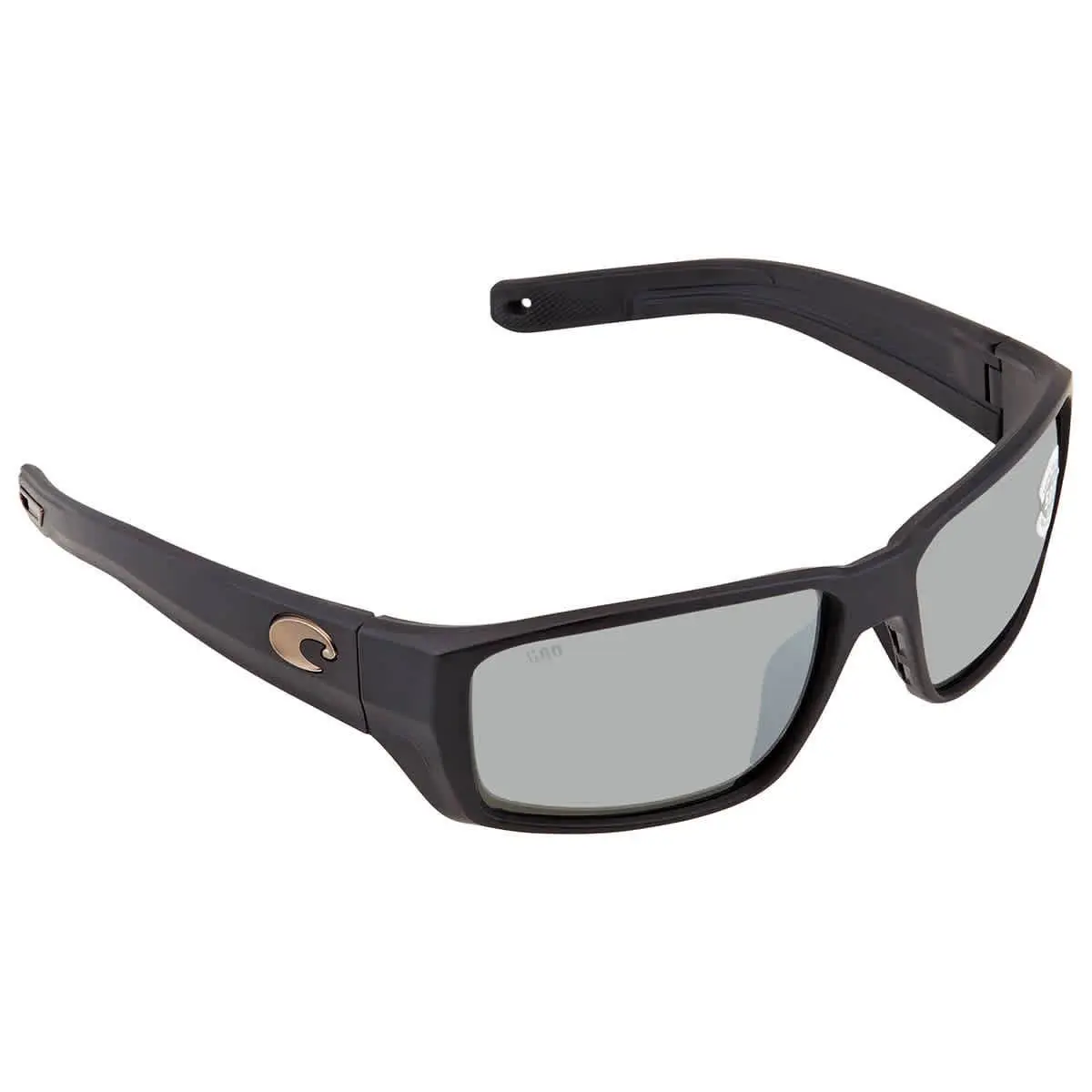 Costa Del Mar Fantail Pro Grey Silver Mirror Polarized Glass Men`s Sunglasses - Black, Frame: Black, Lens: Gray