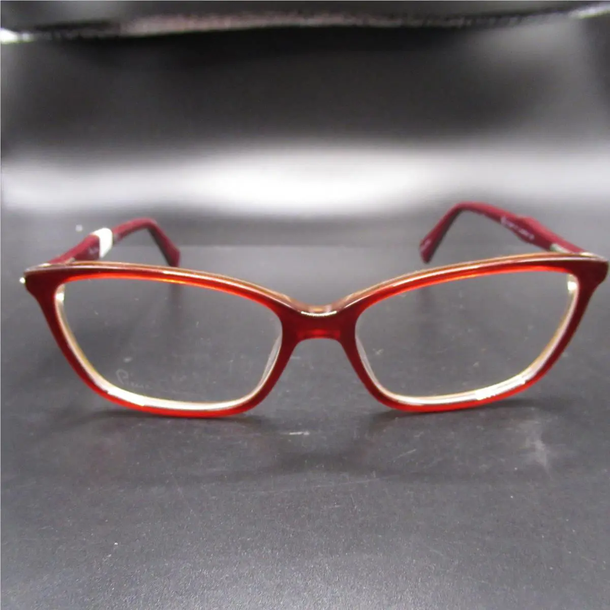 Pierre Cardin Eyeglass Frames PC8394-HM Red Amber Burgundy Full Rim 55-15-135