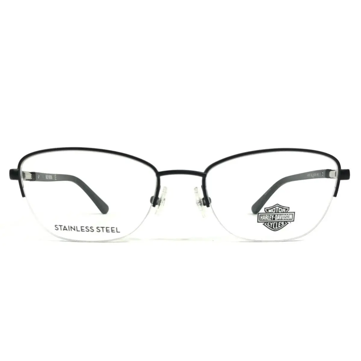 Harley-davidson Eyeglasses Frames HD0550 002 Black Silver Cat Eye 53-18-140