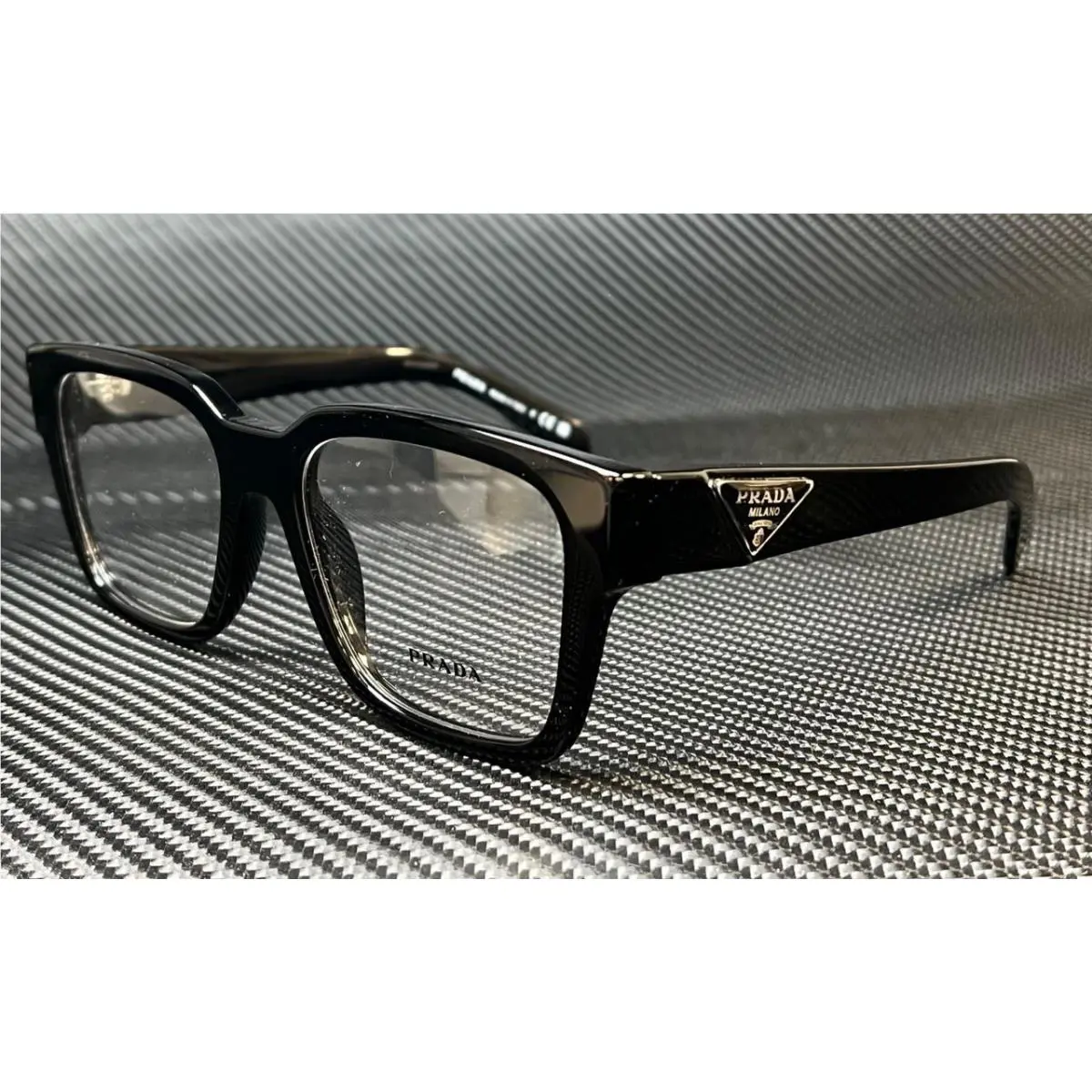Prada PR 08ZV 1AB1O1 Shiny Black Men`s 54 mm Eyeglasses
