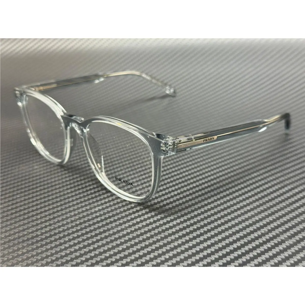 Prada PR A15V 19T1O1 Transparent Azure Men`s 52 mm Eyeglasses