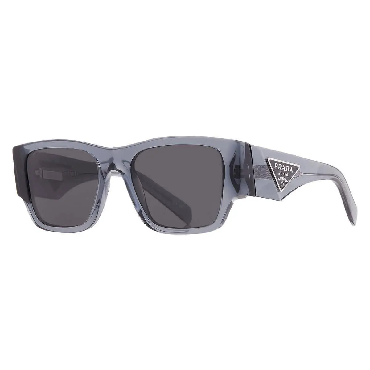 Prada Dark Grey Square Men`s Sunglasses PR 10ZS 17T08Z 54 PR 10ZS 17T08Z 54