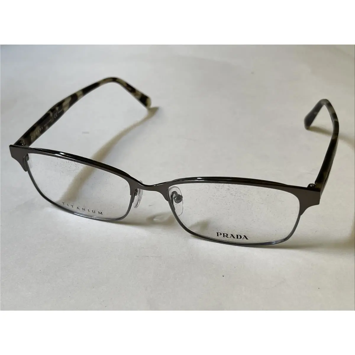 Prada Vpr 62R TFQ-1O1 Matte Havana/gunmetal Titanium Men`s Eyeglasses 56-16-145