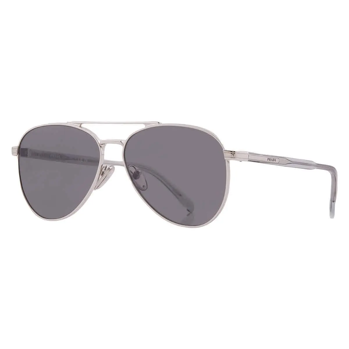 Prada Dark Grey Flash Silver Pilot Men`s Sunglasses PR A58S 1BC175 61 - Multi, Frame: Multi, Lens: Multi