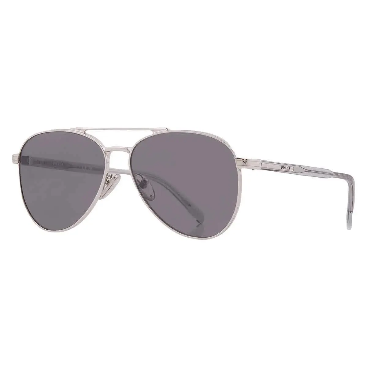 Prada Dark Grey Flash Silver Pilot Men`s Sunglasses PR A58S 1BC175 61 - Multi, Frame: Multi, Lens: Multi