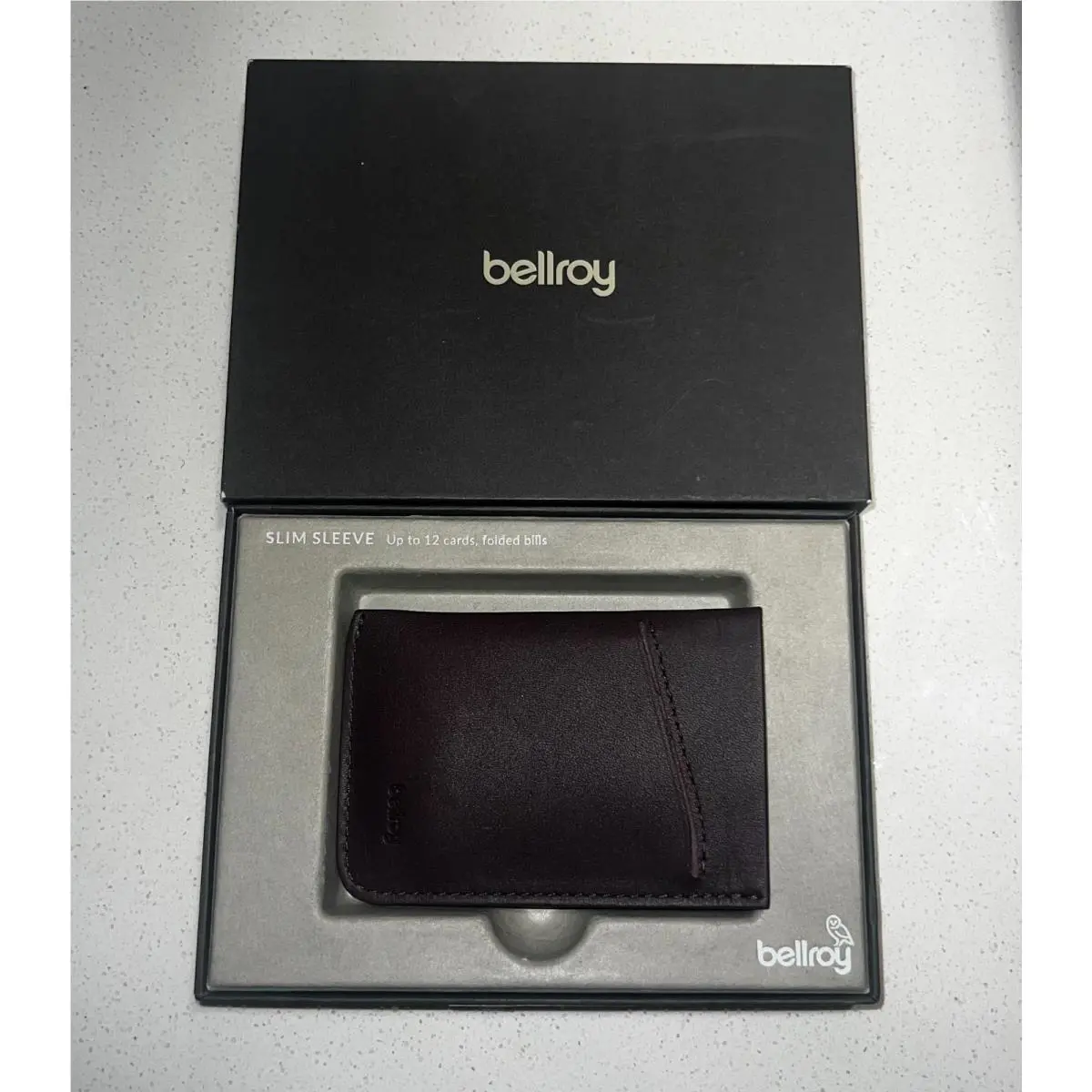 Bellroy Slim Sleeve Card Case Wallet Fits 12 Cards Bills Deep Plum