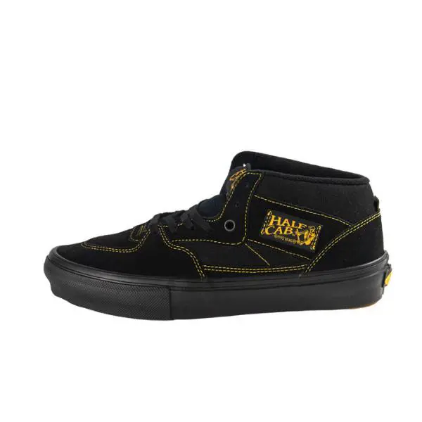 Vans Skate Half Cab Shoes Black Mustard - Black; Mustard
