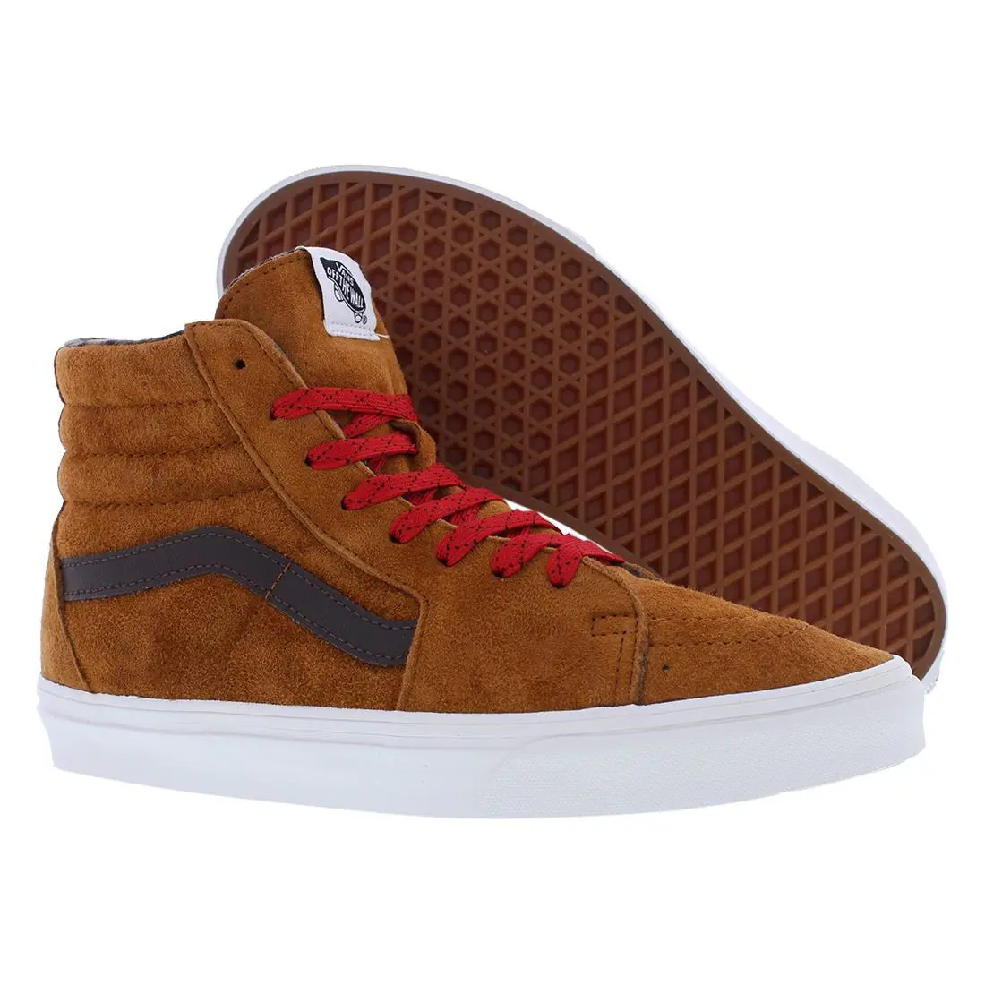 Vans shoes - Pig Suede Plaid Glazed Ginger, Main: Brown 4