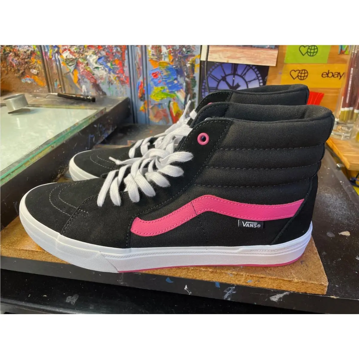 Vans Bmx Sk8-Hi Black Magenta Size US 11.5 Men`s VN0005V0KMN Rare Sneakers