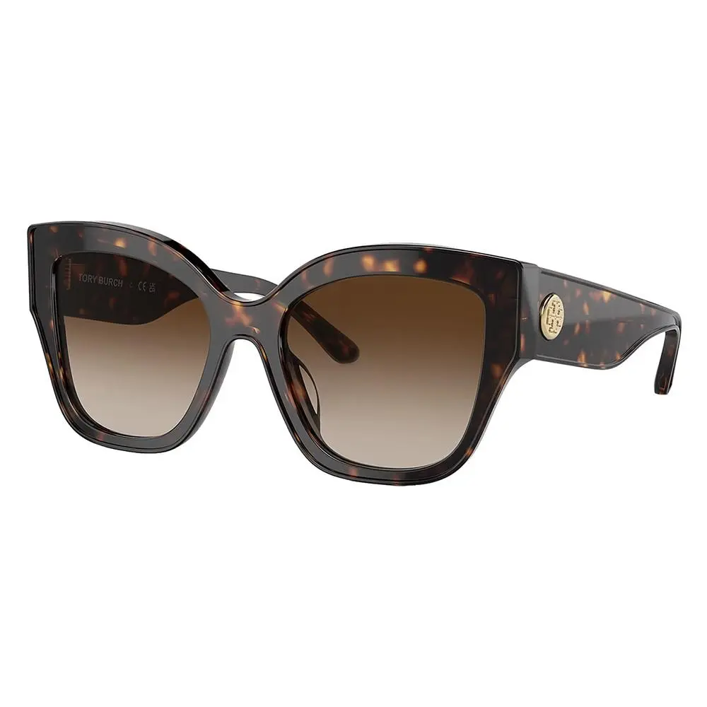 Tory Burch TY 7184U 172813 Dark Tortoise Plastic Sunglasses Brown Gradient Lens