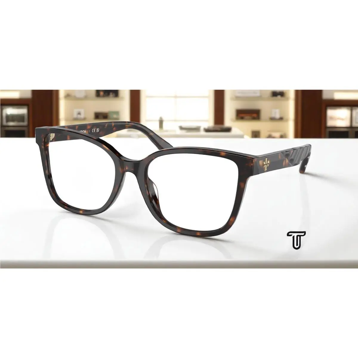 Tory Burch TY2129U 1728 Dark Tortoise Demo Lens 55 mm Women`s Eyeglasses