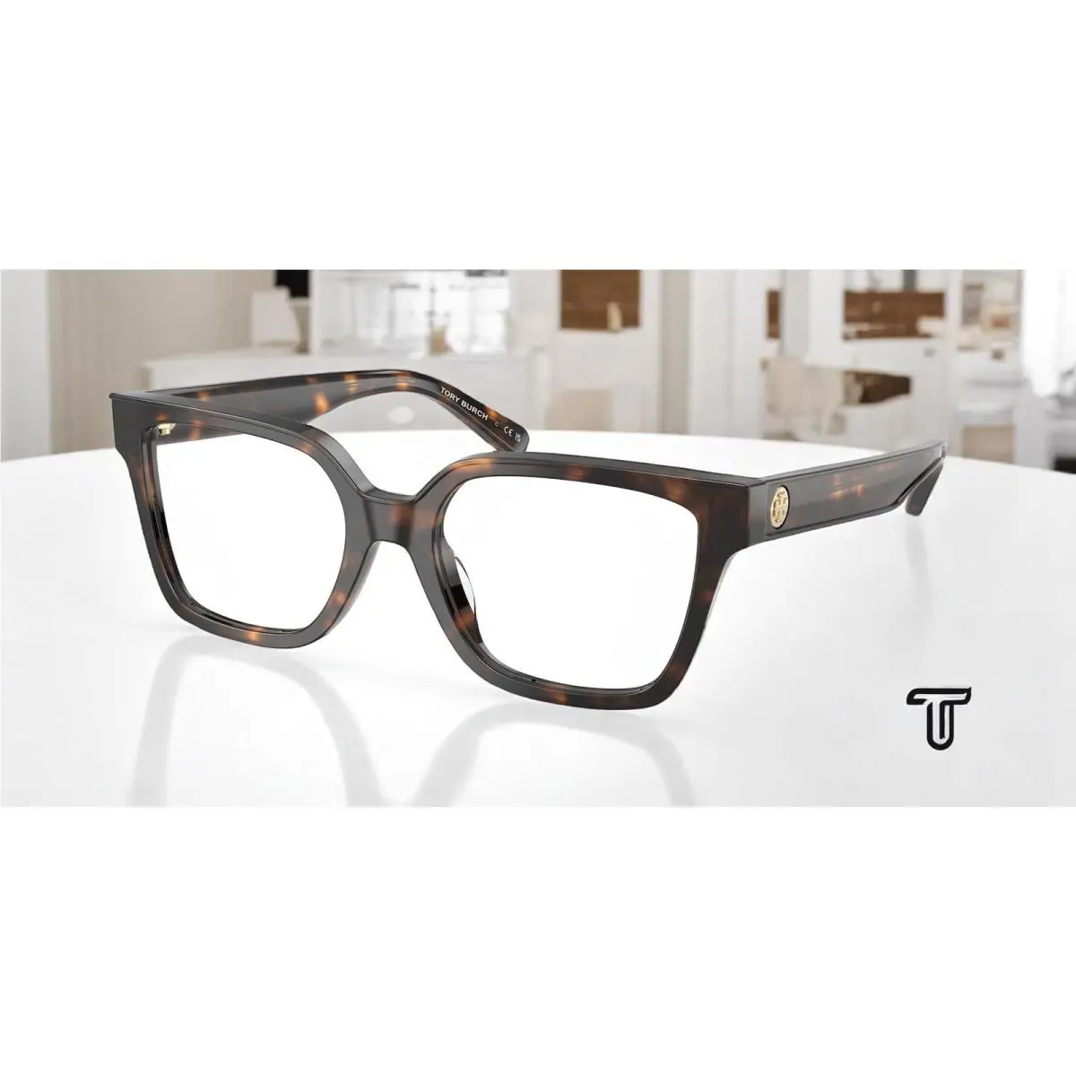 Tory Burch TY2148U 1964 Dark Tortoise Demo Lens 52 mm Women`s Eyeglasses