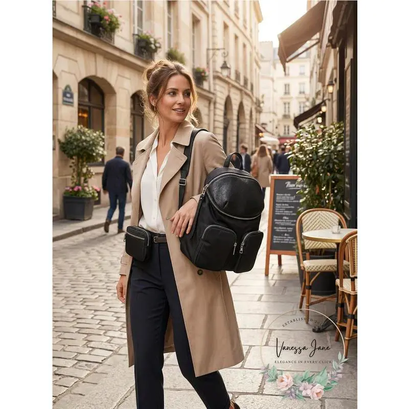 Steve Madden Boomer Backpack W/ Removable Belt Bag-black