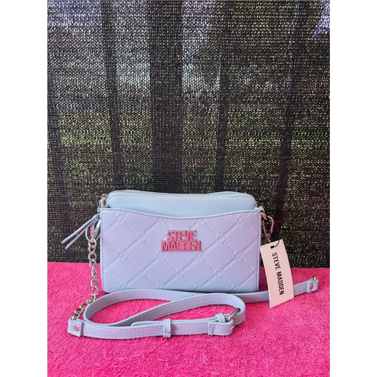 Steve Madden Women`s Blue Tote Crossbody Adjustable Shoulder Strap