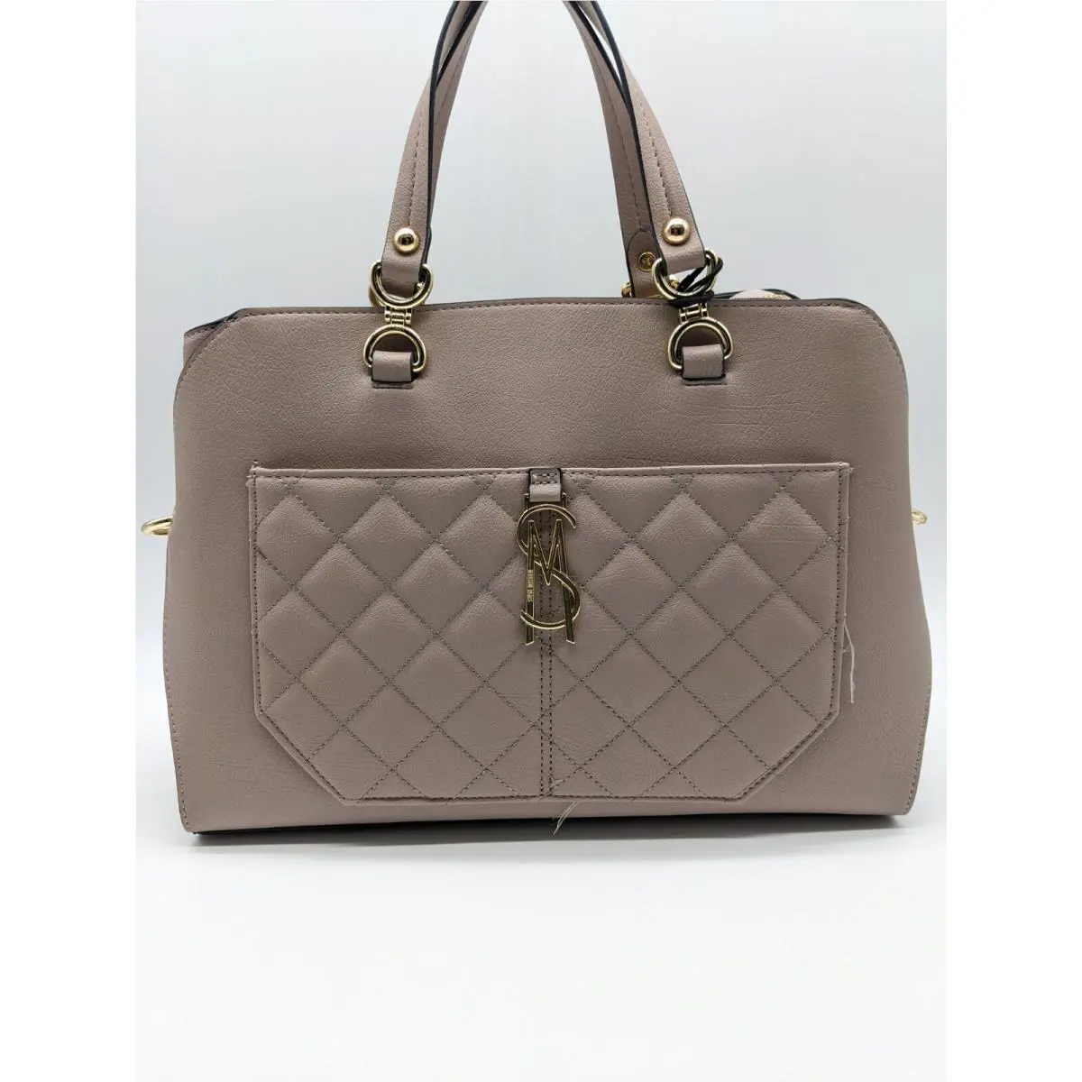 Steve Madden Bcillian Quilted Faux-leather Women`s Satchel Bag Purse - Mauve