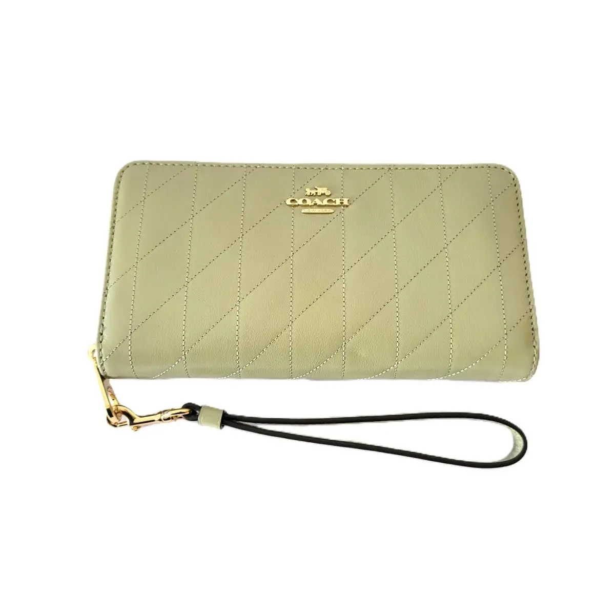 Coach Long Zip Around Wallet In Quilted Leather Carnation Pink CEL63