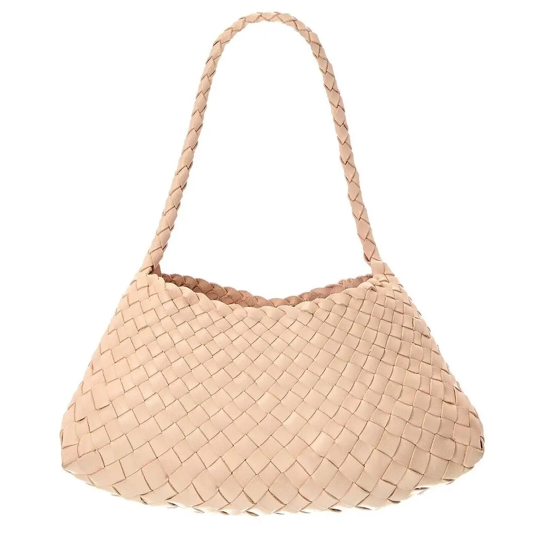 Coach Dragon Diffusion Rosanna Leather Shoulder Bag Women`s Beige - Handle/Strap: Brown, Hardware: Gold, Exterior: Natural