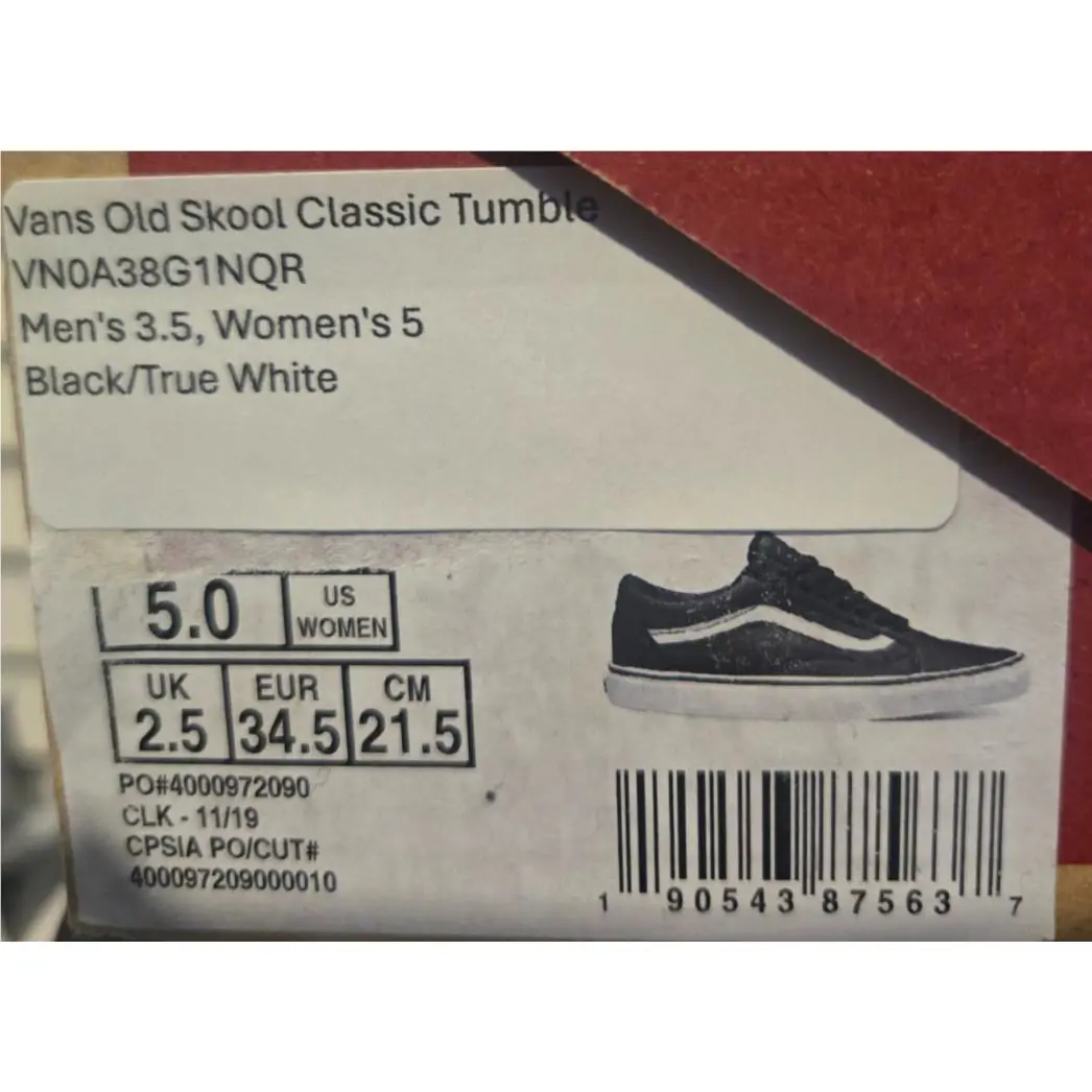 Vans shoes - VANS Old Skool - Old Skool - VN0A38G1NQR - Black/True White (UPC: 190543875637) 6