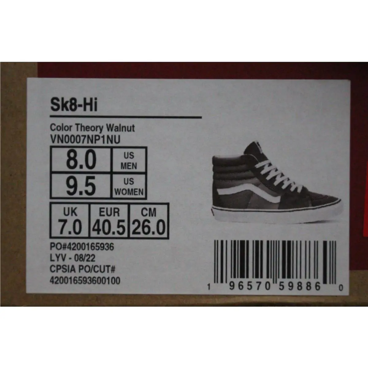 Vans shoes - VANS Sk8-Hi - Brown 5