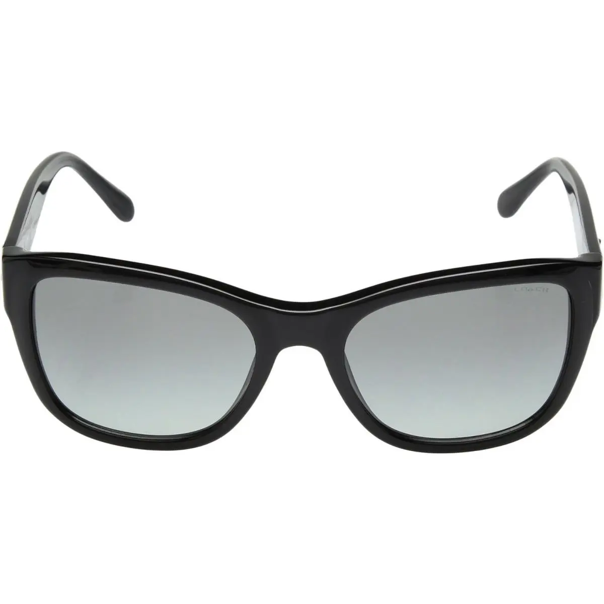 Coach Designer Classic Square Sunglasses Black with Gradient Grey Lens HC8243