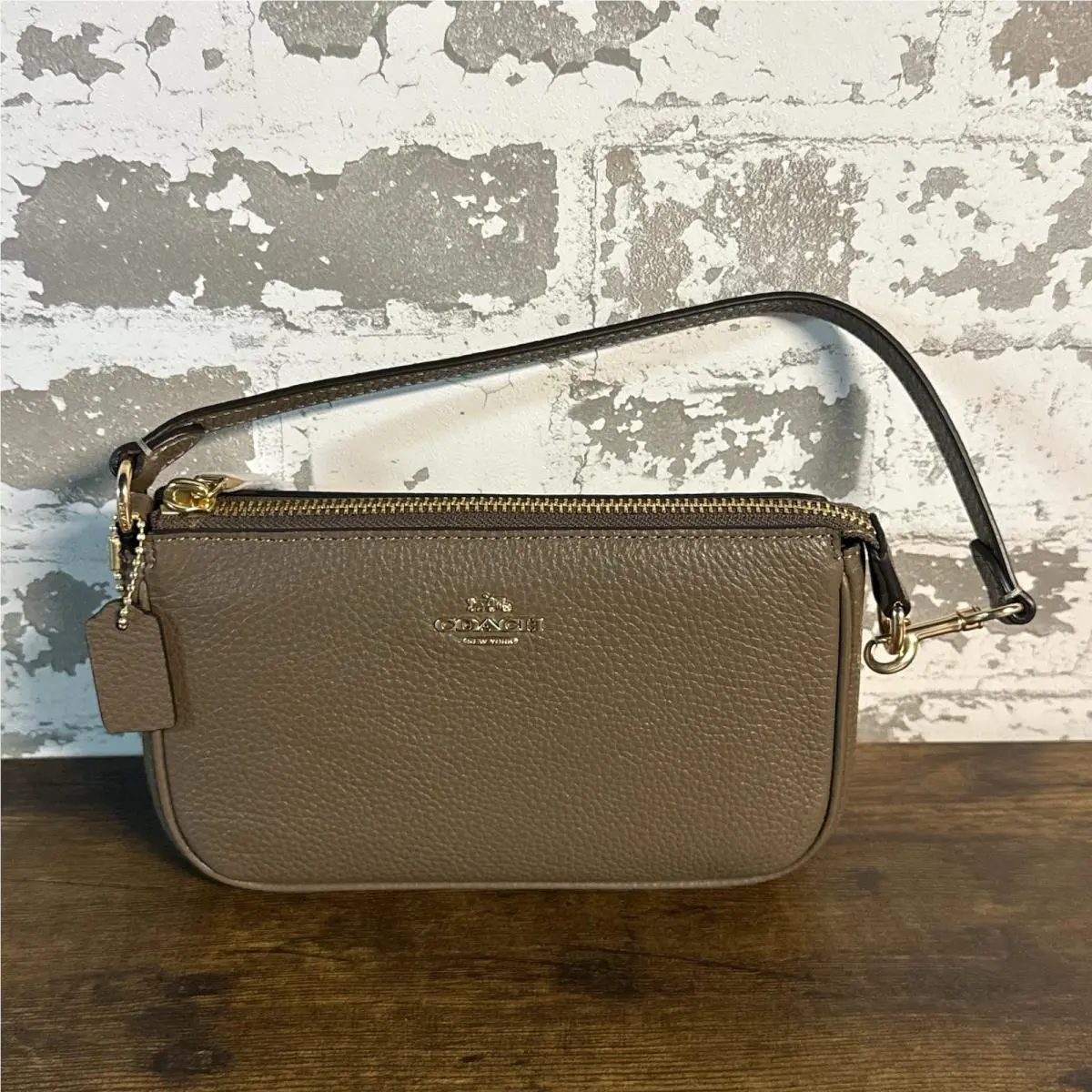 Coach Nolita 19 Refined Pebble Leather Bag Dark Stone - Style CBQ88